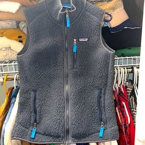Patagonia gray fleece vest